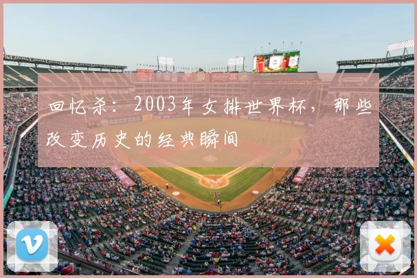 回忆杀：2003年女排世界杯，那些改变历史的经典瞬间