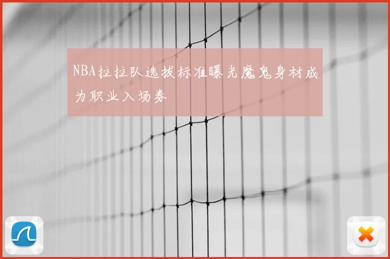 NBA拉拉队选拔标准曝光魔鬼身材成为职业入场券