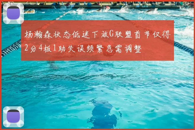 杨瀚森状态低迷下放G联盟首节仅得2分4板1助失误频繁急需调整